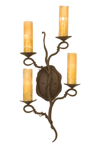 Vine 4 Light 18 inch Bark ADA ADA Sconce Wall Light