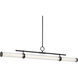 Riven Linear Chandelier Ceiling Light in Black