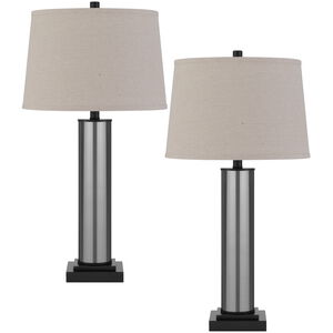 Garner 29 inch 150.00 watt Black Table Lamp Portable Light, Column Style