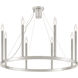 Alpine 9 Light 28 inch Polished Nickel Chandelier Ceiling Light