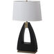 Trina 31 inch 23 watt Ebony and Weathered Brass Table Lamp Portable Light
