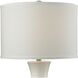 White Ceramic 28 inch 150 watt Gloss White with Clear Table Lamp Portable Light