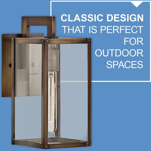 Max Outdoor Wall Mount Lantern in Burnished Bronze, Non-LED