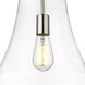 Fairfield LED 11.75 inch Polished Nickel Mini Pendant Ceiling Light in Clear Glass