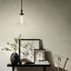 Laria 1 Light Black Pendant Ceiling Light in Clear