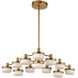 Wedge 12 Light 40.63 inch Warm Brass Chandelier Ceiling Light