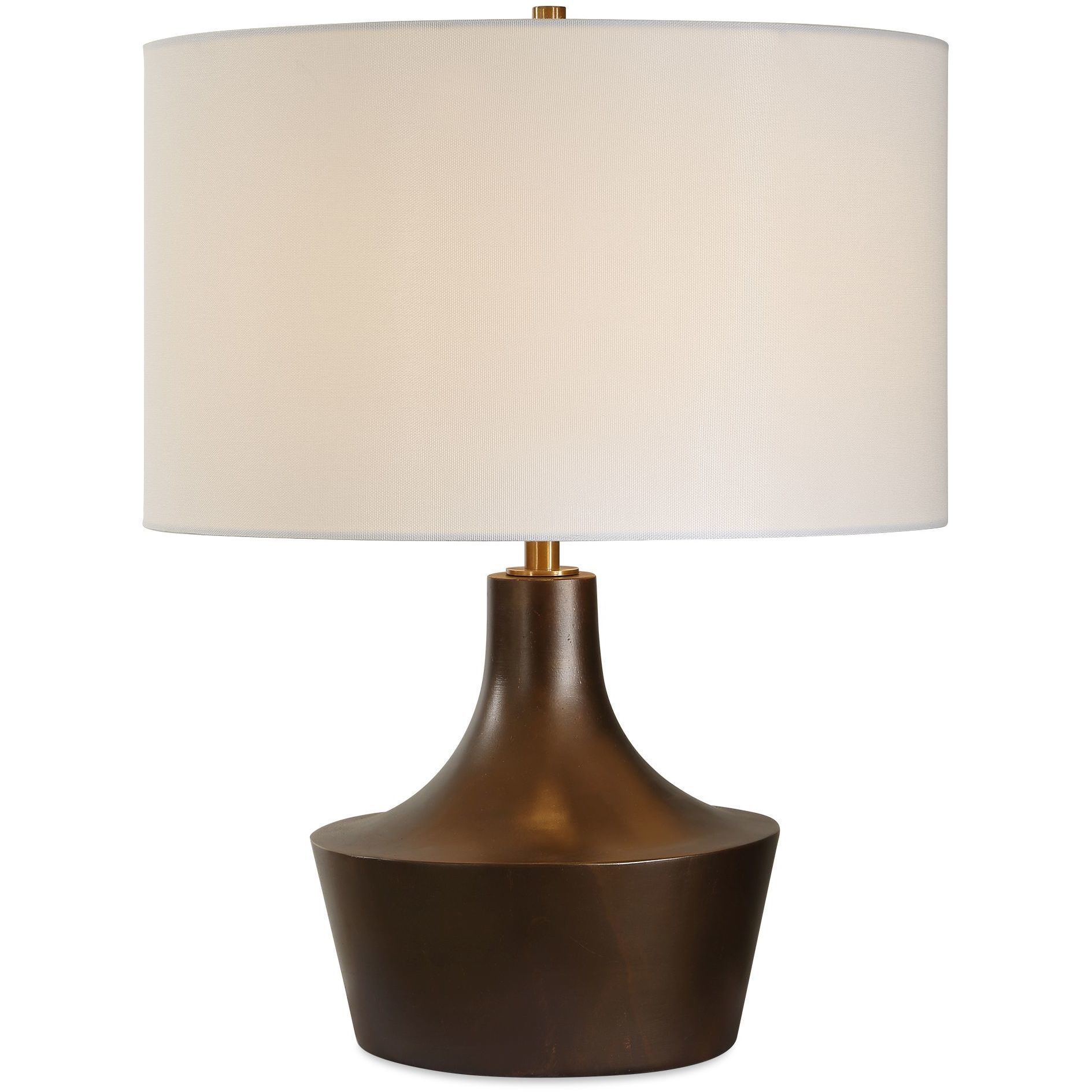 Paseo 21.75 inch 150 watt Warm Bronze and Antique Brass Table Lamp Portable Light