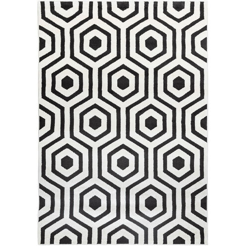 Optika 130 X 94 inch Black/White Rug in 8 x 11