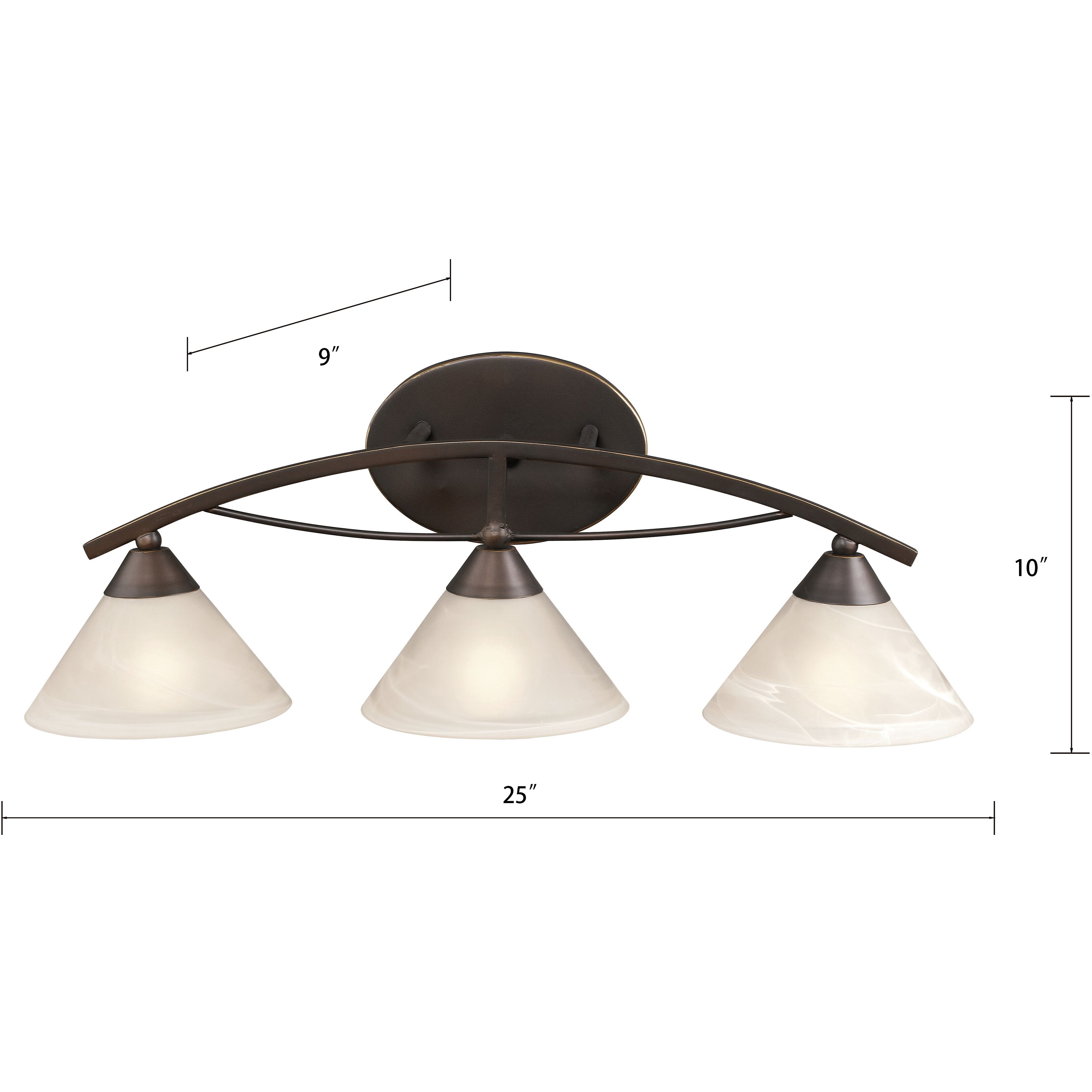 Elysburg Vanity Light Wall Light in Oil Rubbed Bronze