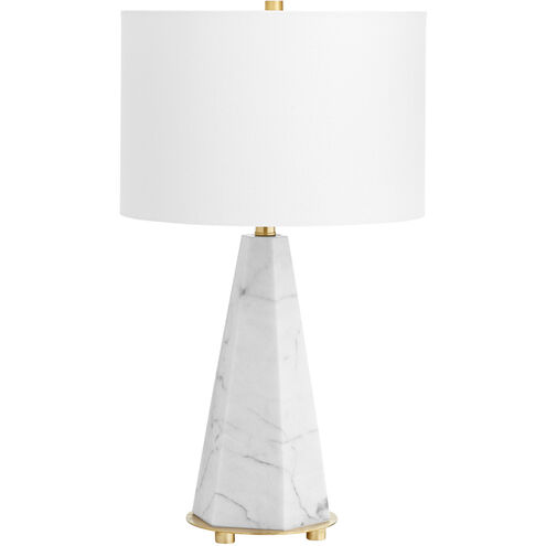 Opaque Storm 27 inch 100.00 watt White Table Lamp Portable Light