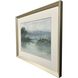 Lake at Twilight Green and Blue and White Framed Art