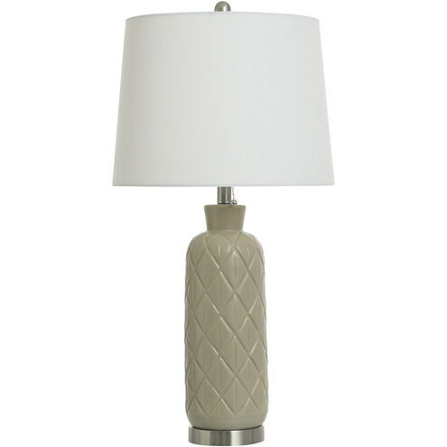 Celtic 29.5 inch 100.00 watt Gray Taupe Table Lamp Portable Light