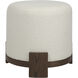 Chaves 18 inch Ivory and Dark Walnut Ottoman