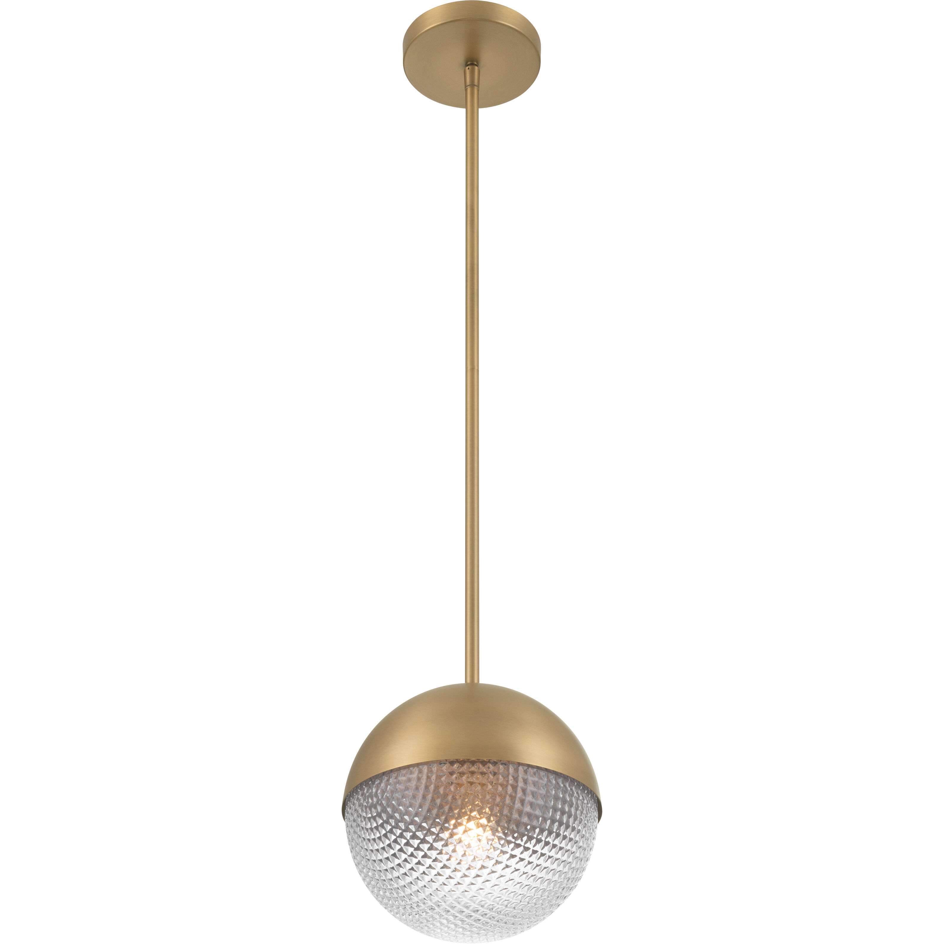 Luniva 1 Light 8 inch Legacy Brass Mini Pendant Ceiling Light