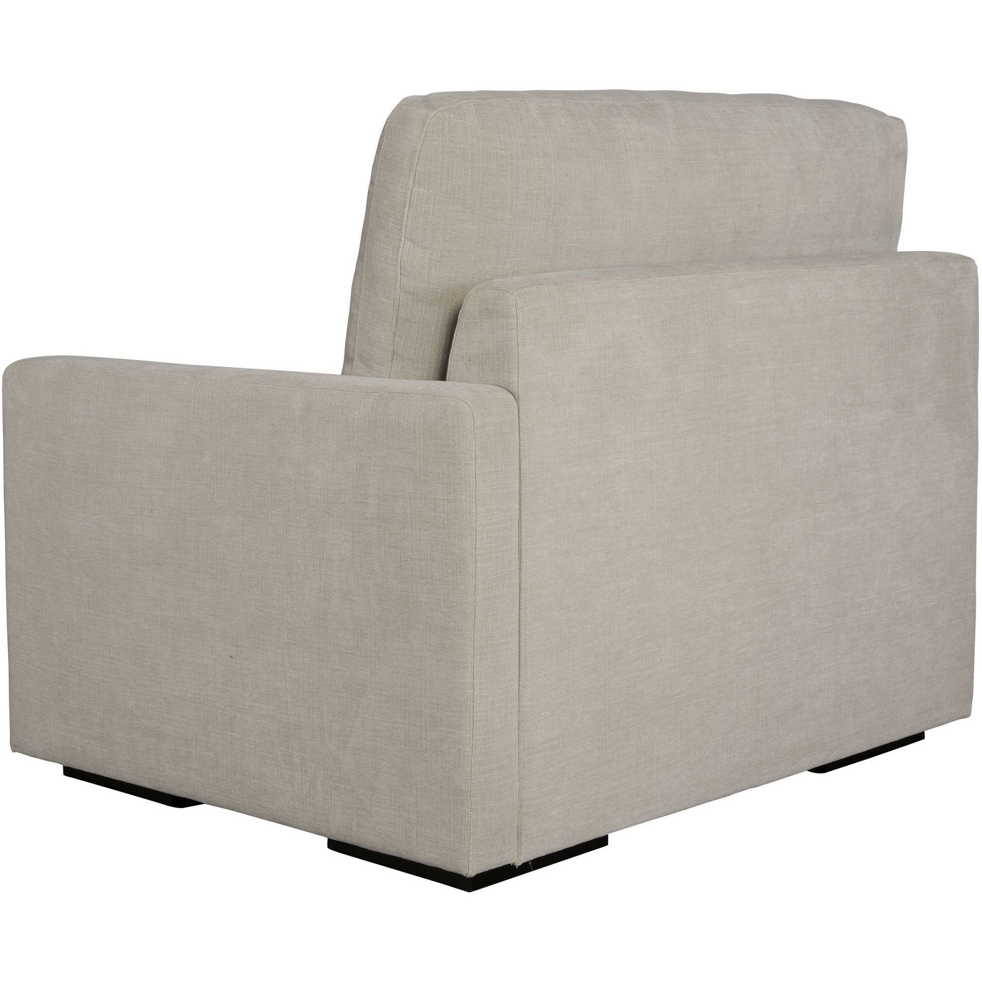 Refuge Light Sand Polyester Sofa, Right Arm Facing