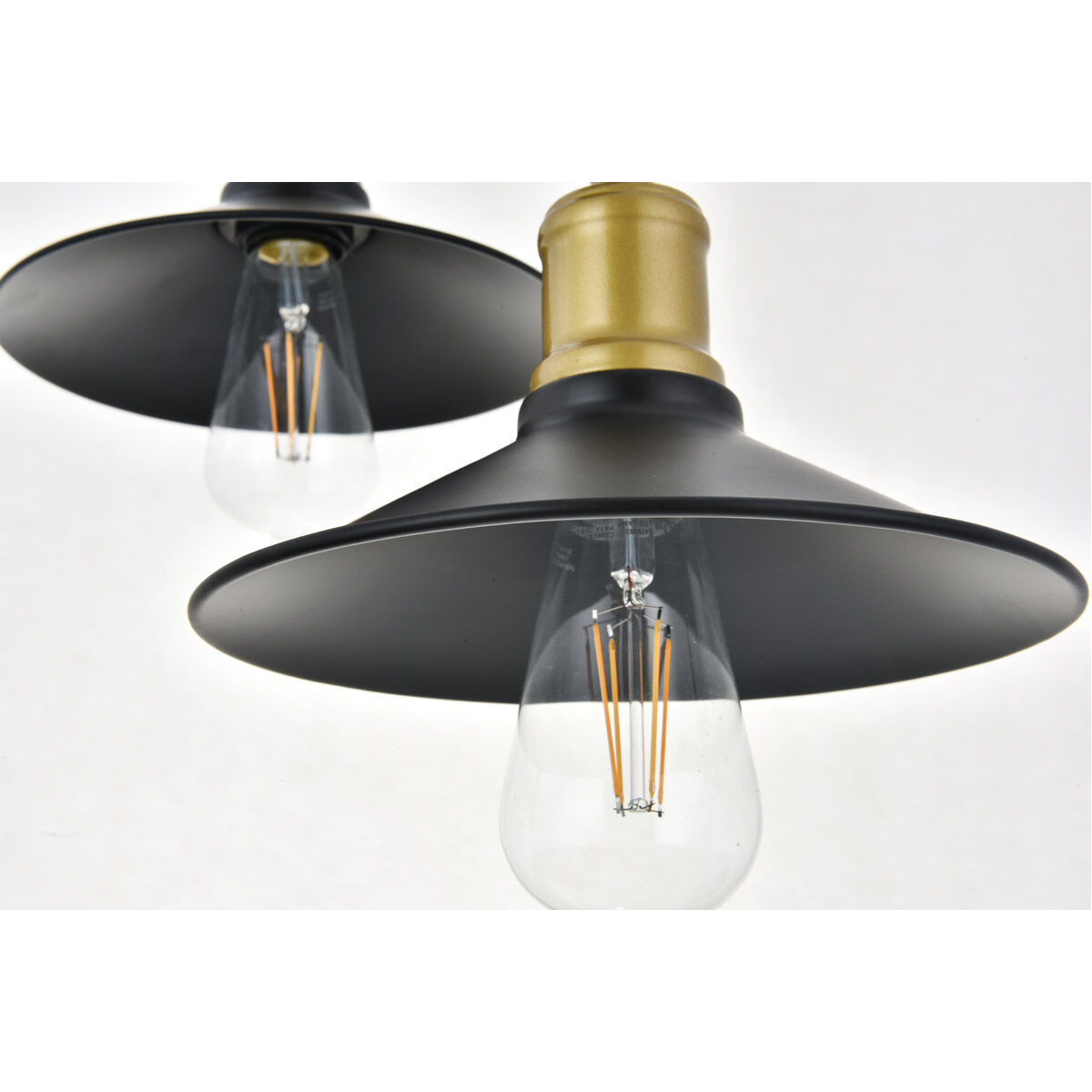 Etude 3 Light 19.3 inch Brass and Black Pendant Ceiling Light