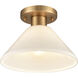 Vivica 1 Light 10 inch Brushed Gold Flush Mount Ceiling Light