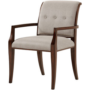 The Keno Bros. Collection Snappy Mahogany and Fabric Dining Armchair