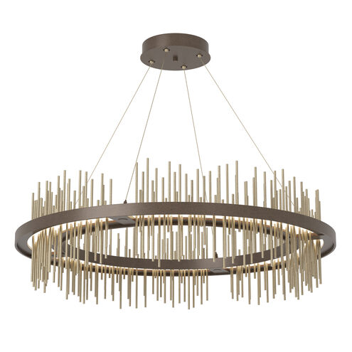 Gossamer LED 38 inch White and Soft Gold Pendant Ceiling Light
