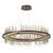 Gossamer LED 38 inch White and Soft Gold Pendant Ceiling Light