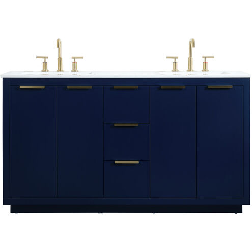 Blake 60 X 22 X 34 inch Blue Vanity Sink Set