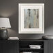 Concrete Planet Gray and Blue and Metallic and White Framed Art, The Studio