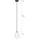 Jack 1 Light 6 inch Matte Black Pendant Ceiling Light in White Cement