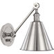 Alloy 20.25 inch 60 watt Polished Nickel Swing Arm Wall Sconce Wall Light