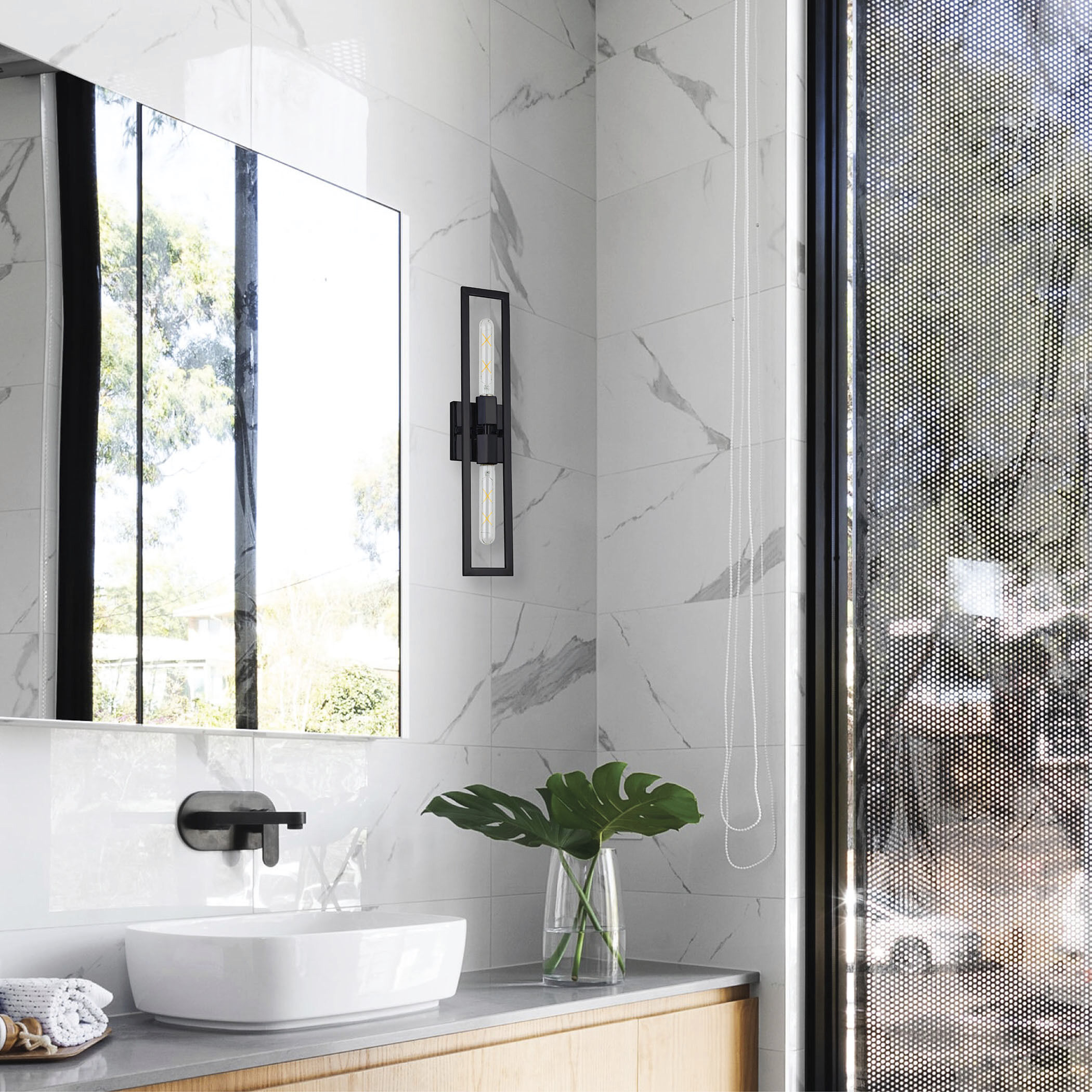 Wisteria 2 Light 4.5 inch Matte Black Decorative Wall Sconce Wall Light