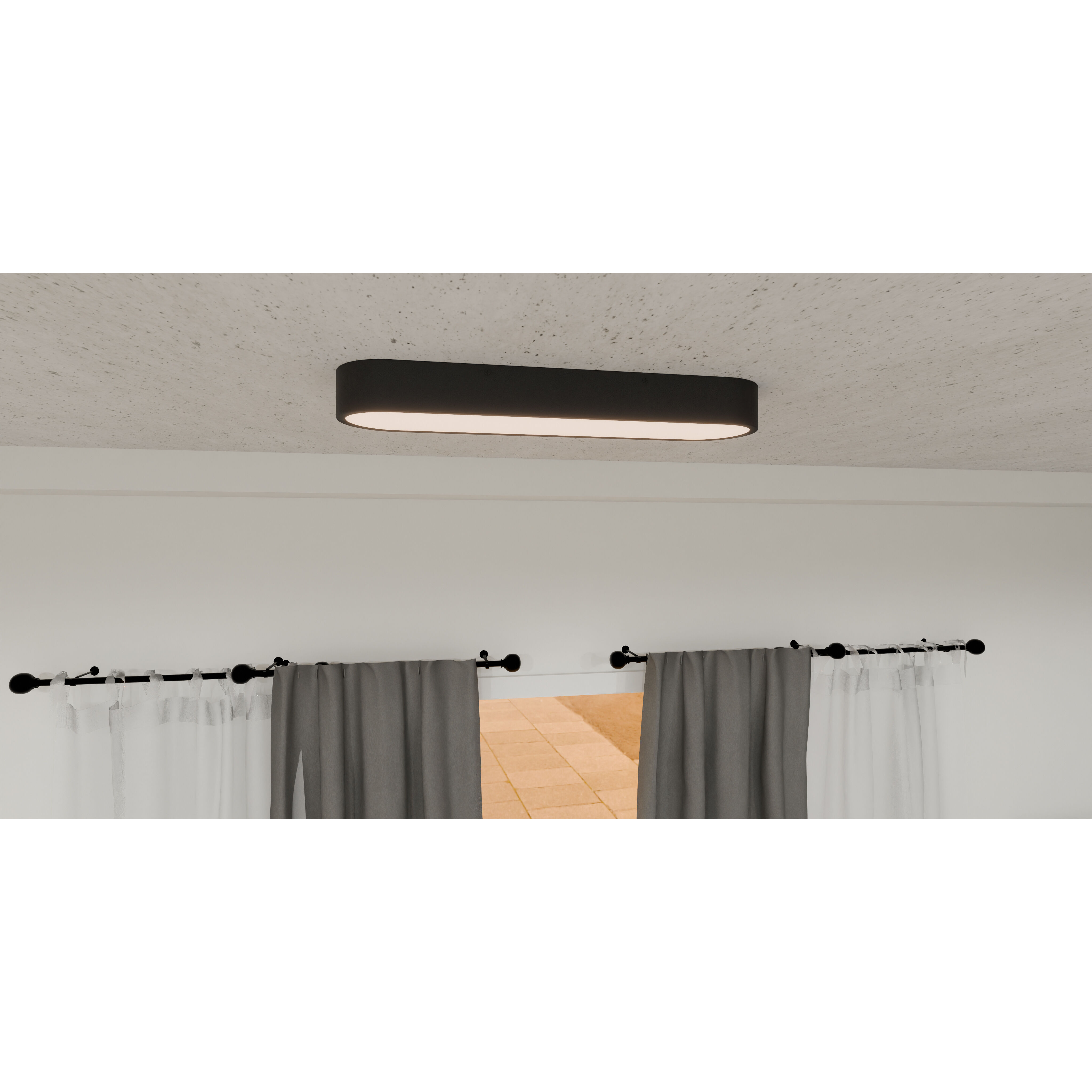 Juniper 23.75 inch Matte Black Flush Mount Ceiling Light