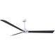 Atlas Alessandra - LK 72 inch Matte White with Matte Black Blades Ceiling Fan