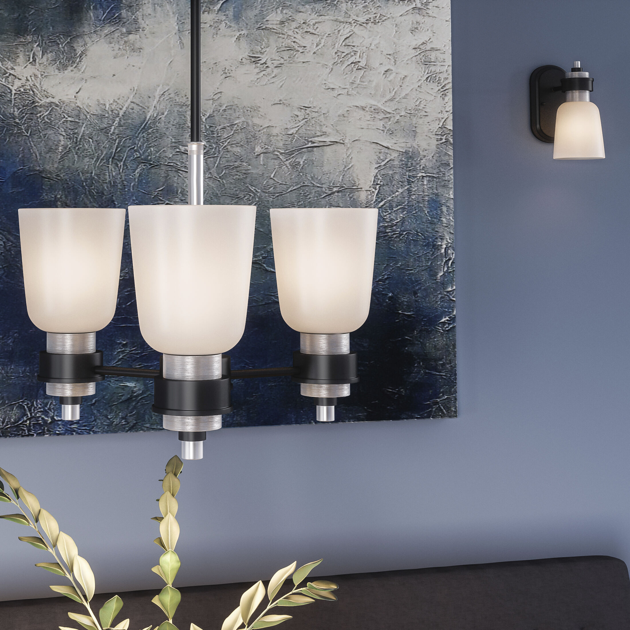 Conrad 3 Light 18.75 inch Brushed Nickel Chandelier Ceiling Light