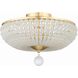 Bella 4 Light 18 inch Antique Gold Semi Flush Ceiling Light