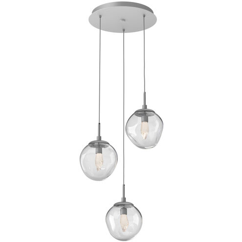 Aster LED LED Classic Silver Chandelier Ceiling Light, Round Multi-Pendant