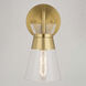 Harper LED 6.25 inch Natural Brass Bathroom Light Wall Light