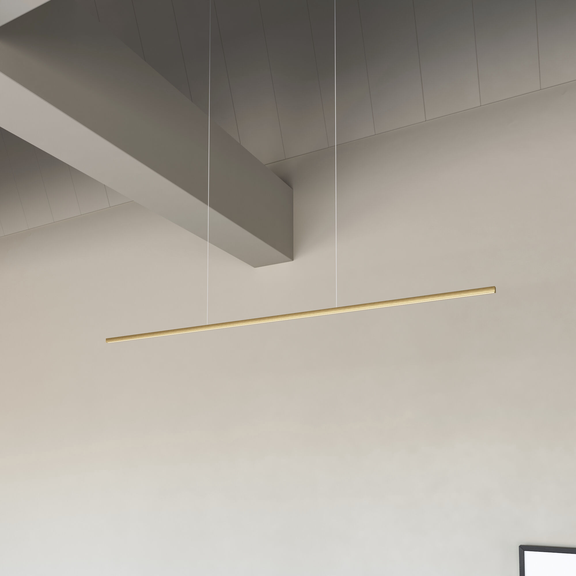 Vega Minor 47.38 inch Brushed Gold Linear Pendant Ceiling Light