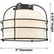 Franklin Restoration Large Bell Cage 3 Light 34 inch Black Antique Brass Bath Vanity Light Wall Light in Matte White Glass, Franklin Restoration