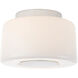 Barbara Barry Acme 3 Light 9 inch Polished Nickel Flush Mount Ceiling Light, Small