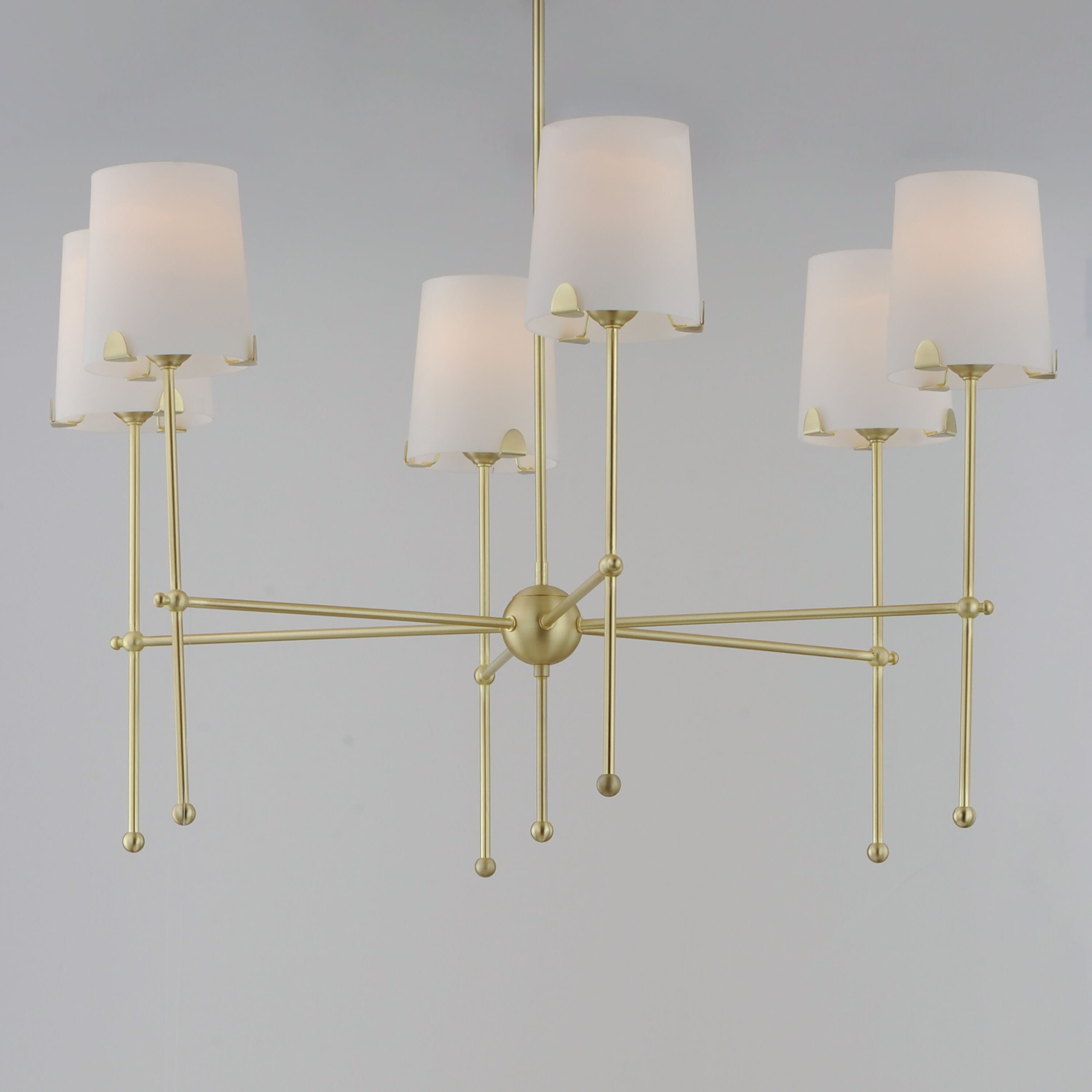 Huntington 6 Light 34 inch Satin Brass Chandelier Ceiling Light