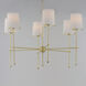 Huntington 6 Light 34 inch Satin Brass Chandelier Ceiling Light