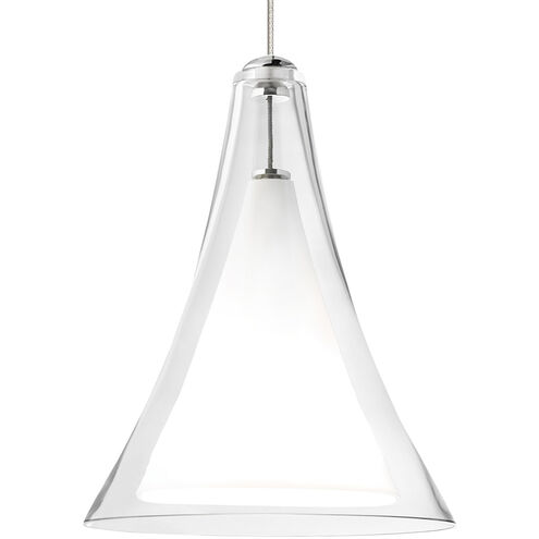 Melrose II 1 Light 12 Antique Bronze Low-Voltage Pendant Ceiling Light in MonoRail, LED 90 CRI 3000K, Clear Glass