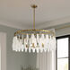 Willow 6 Light 35.25 inch Legacy Brass Pendant Ceiling Light