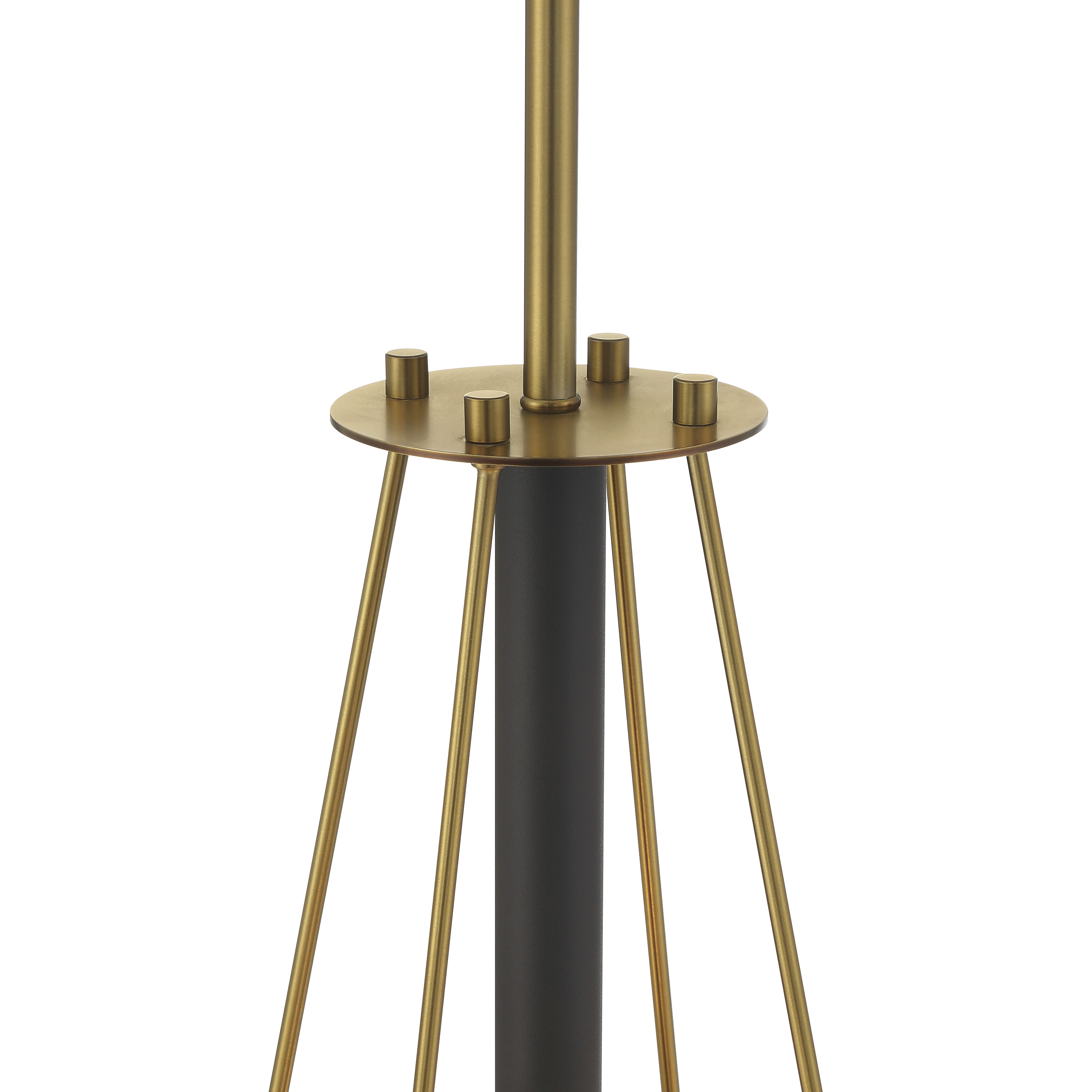 BAX 4 Light 24 inch Sand Coal and Soft Brass Pendant Ceiling Light