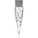 Original Glacier Avenue LED 36 inch Polished Chrome Multi Port Pendant Ceiling Light in Bubbled