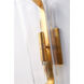 AERIN Alpine 2 Light 5.25 inch Hand-Rubbed Antique Brass Single Bath Sconce Wall Light in Clear Glass