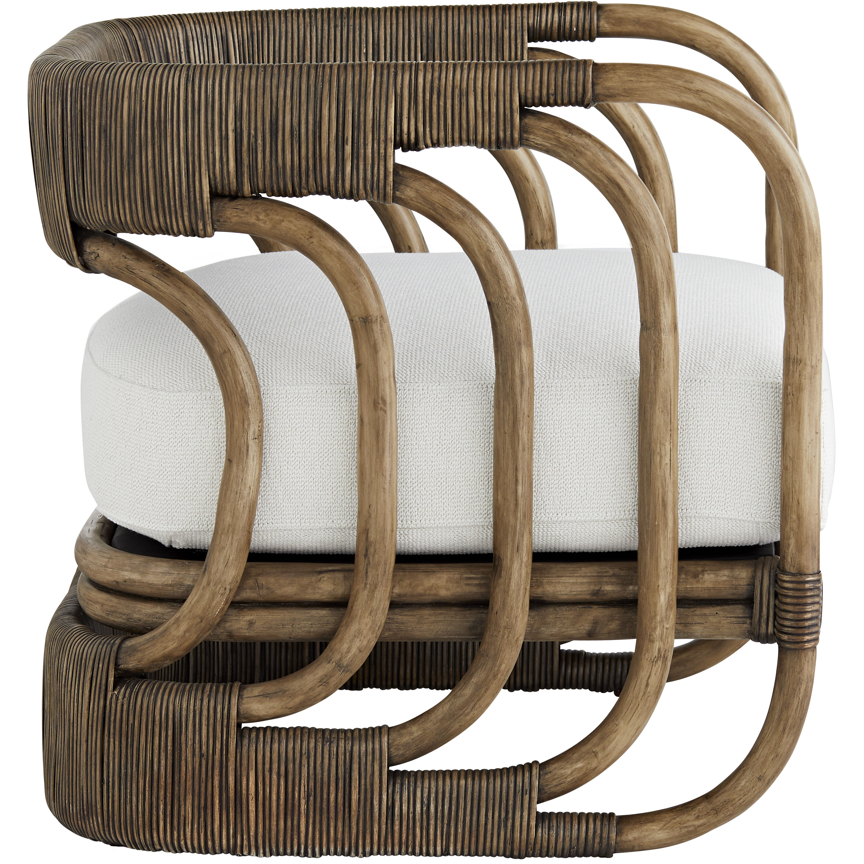 Hamza Pearl and Palm Gray Chair