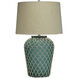 Frazier 30 inch 150.00 watt Handfinished Frosted Blue Table Lamp Portable Light