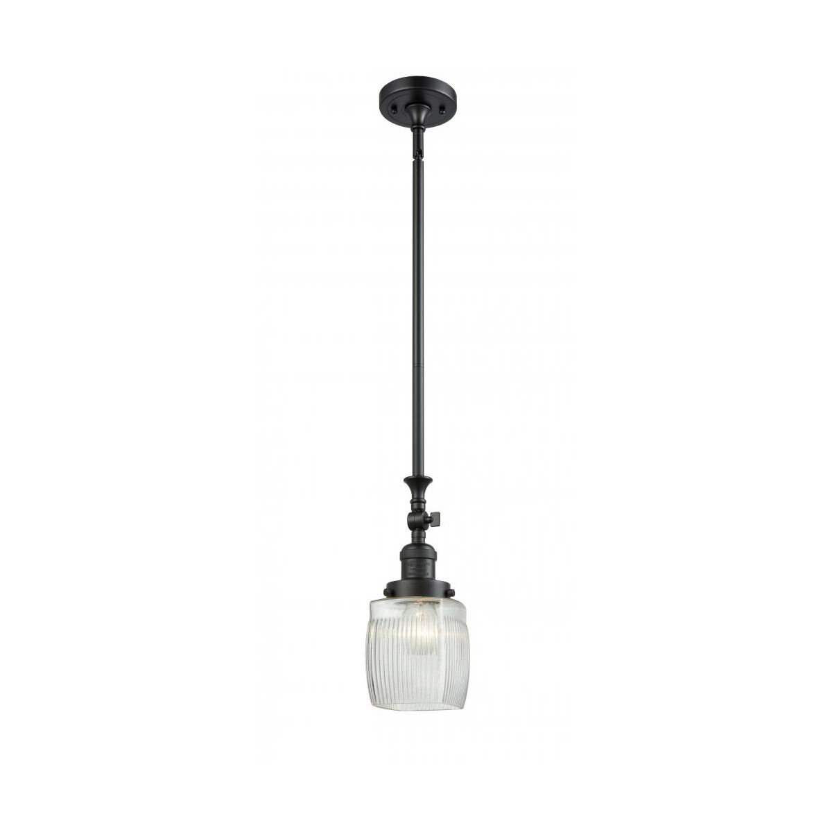 Franklin Restoration Colton LED 6 inch Matte Black Mini Pendant Ceiling Light, Franklin Restoration