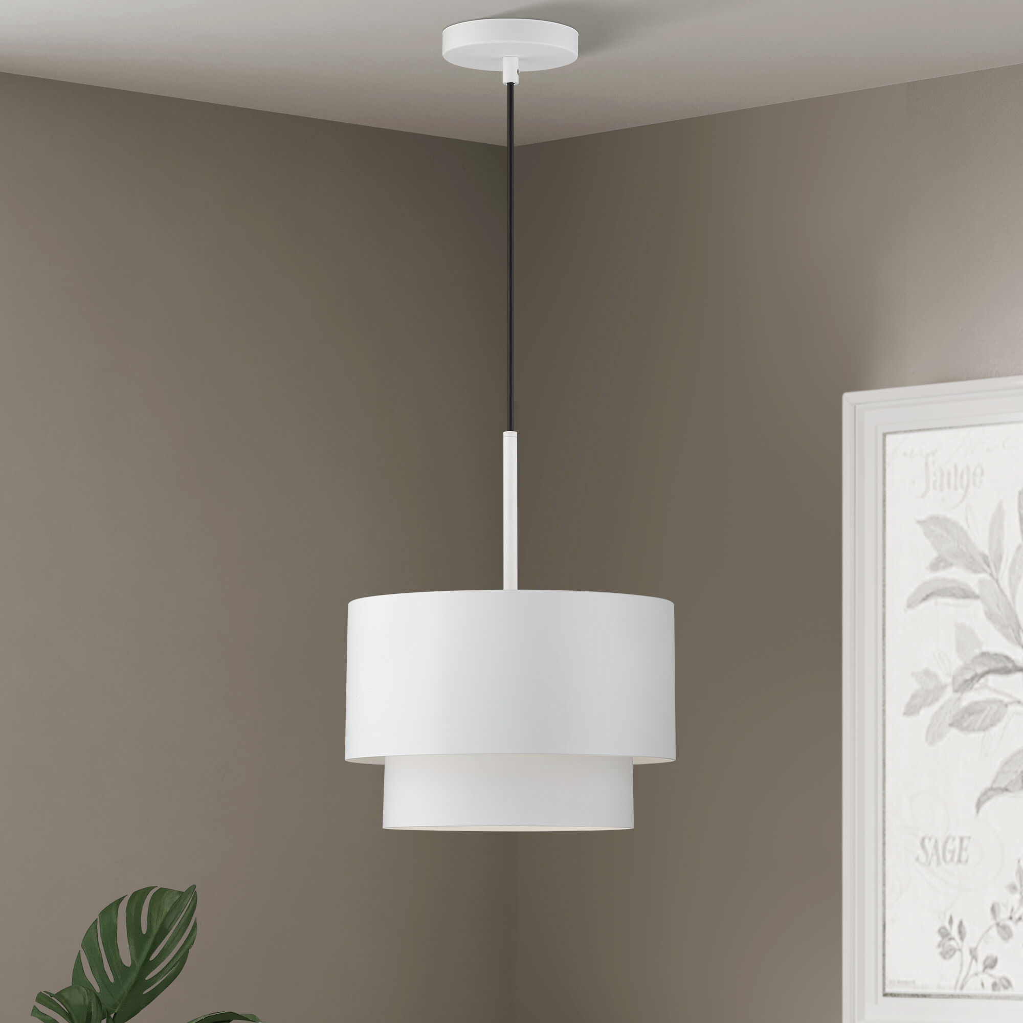 Zolana 1 Light 12 inch White Pendant Ceiling Light