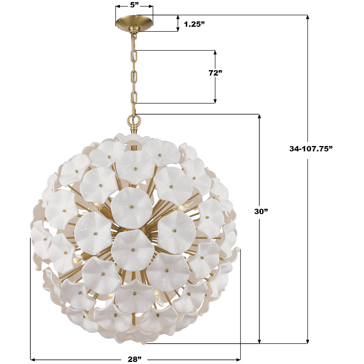 Esme 12 Light 28 inch Aged Brass Chandelier Ceiling Light
